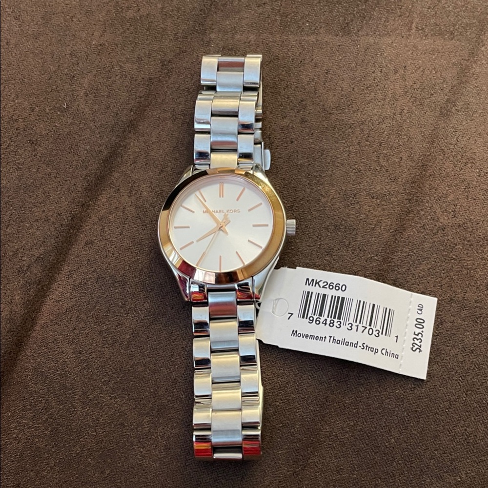 Michael Kors Two-Tone Silver and rose Gold Watch